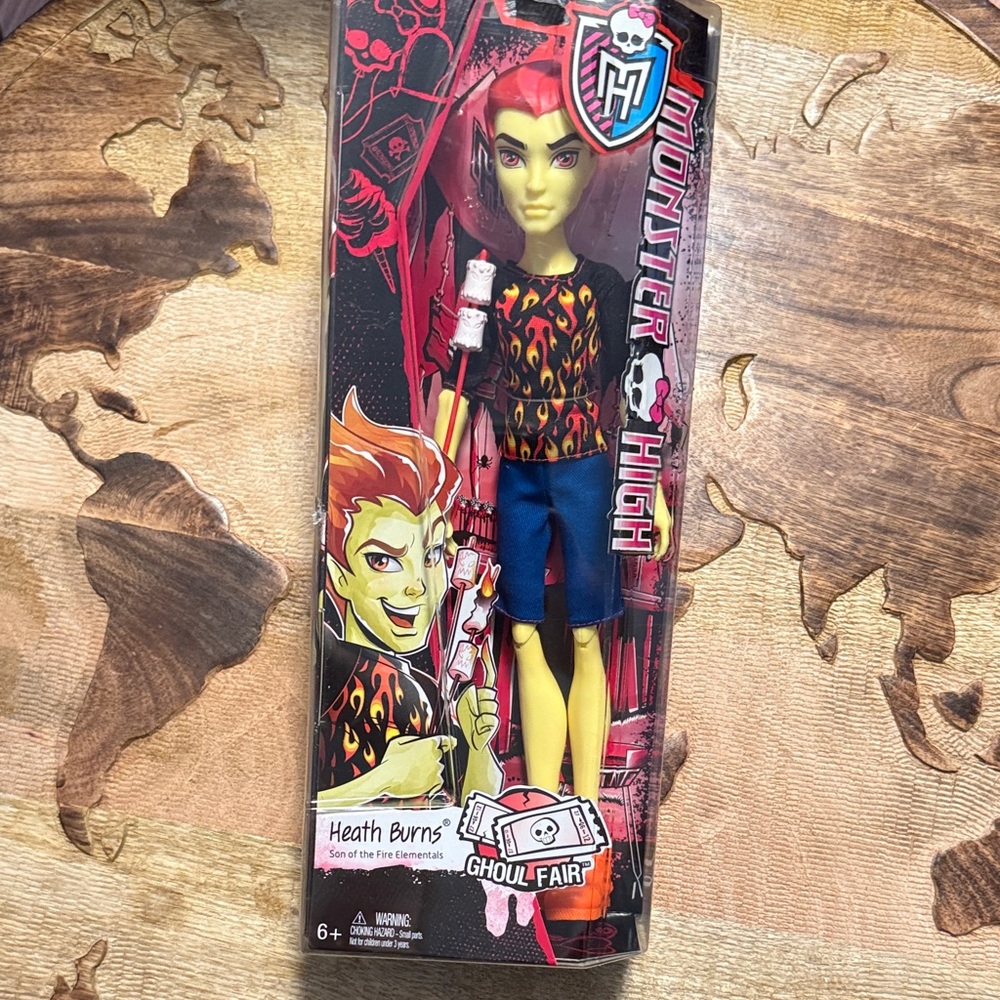 Monster High Heath Burns Doll - Red and Blue